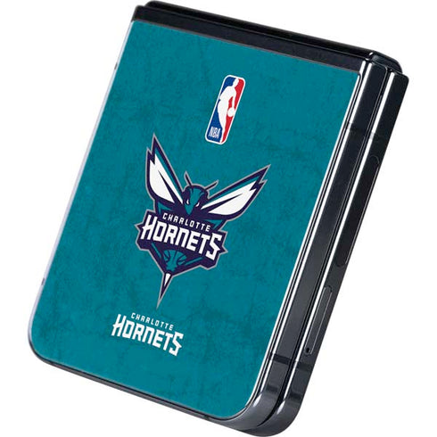 NBA Charlotte Hornets Distressed Galaxy Z Flip5 5G Skin